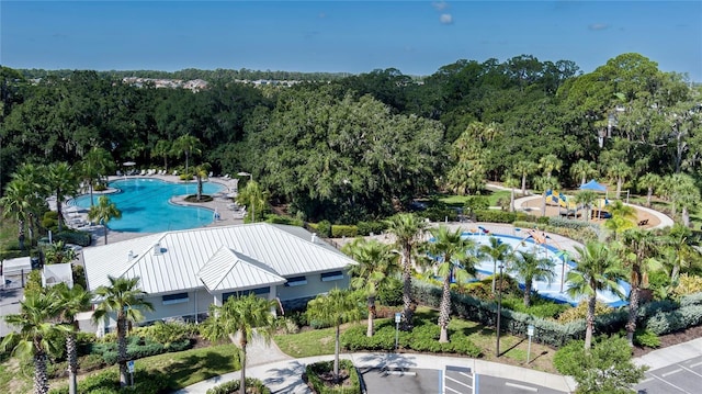 10464 Ladybug Cv, Parrish, FL 34219 - aerial view of a pool