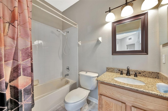 14315 Tree Swallow Way, Lakewood Ranch, FL 34202 - full bathroom with vanity, shower / tub combo with curtain, and toilet