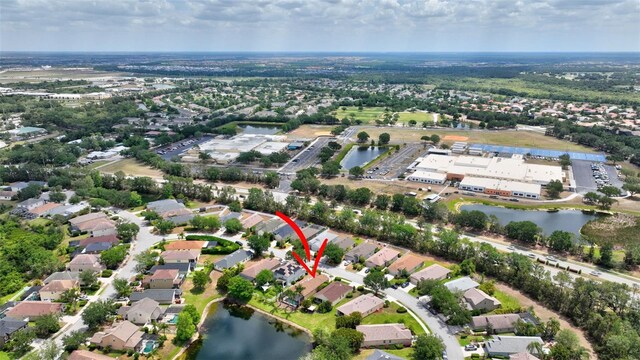 14315 Tree Swallow Way, Lakewood Ranch, FL 34202 - aerial view of property and surrounding area with a large body of water and nearby suburban area