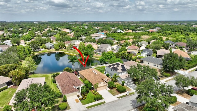 14315 Tree Swallow Way, Lakewood Ranch, FL 34202 - aerial perspective of suburban area featuring a nearby body of water