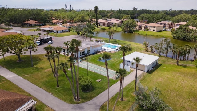 5057 Live Oak Cir Unit 86, Bradenton, FL 34207 - aerial view of residential area with a nearby body of water and a pool
