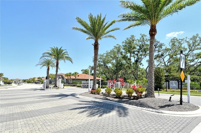 exterior space featuring a gate
