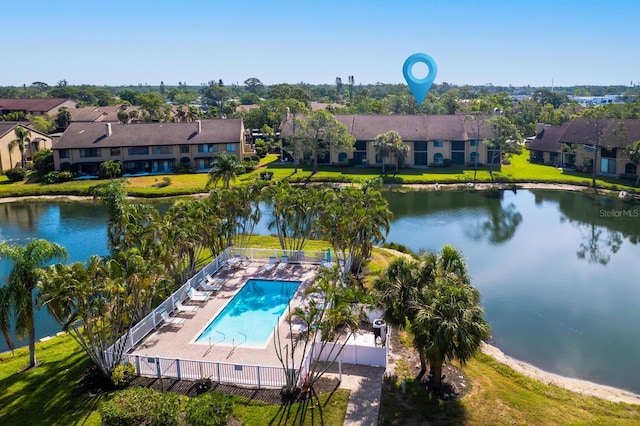 5736 Ashton Lake Dr, Sarasota, FL 34231 - aerial view of residential area featuring a nearby body of water and a pool