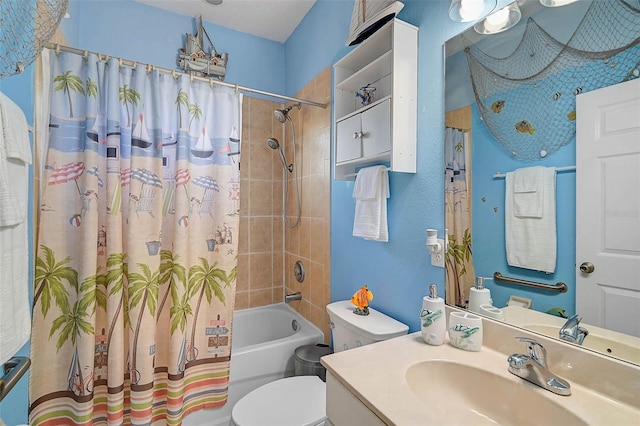 1789 Elm Dr, Venice, FL 34293 - bathroom featuring toilet, shower / bath combo, and vanity