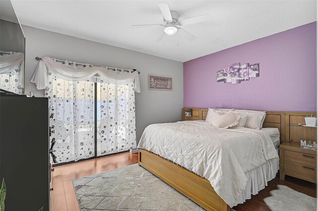 1789 Elm Dr, Venice, FL 34293 - bedroom featuring wood finished floors and ceiling fan