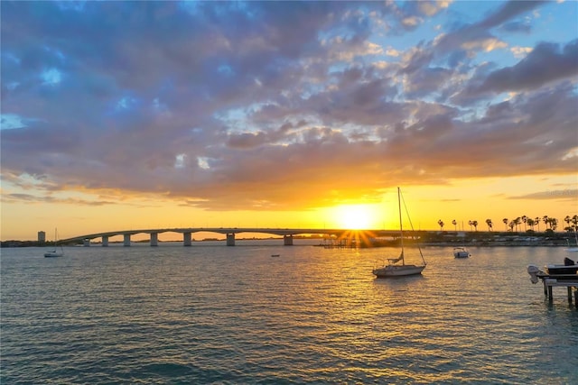 1042 N Casey Key Rd, Osprey, FL 34229 - water view with a notable bridge