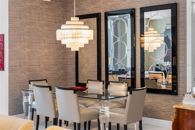 111 S Pineapple Ave Unit 716, Sarasota, FL 34236 - dining space with a chandelier