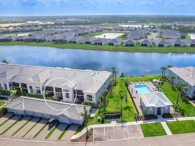 14214 Heritage Landing Blvd Unit 817, Punta Gorda, FL 33955 - aerial perspective of suburban area featuring a large body of water and a pool