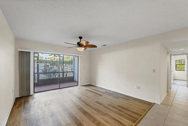 752 White Pine Tree Rd Unit 101, Venice, FL 34285 - unfurnished room featuring visible vents, ceiling fan, baseboards, and light wood-type flooring