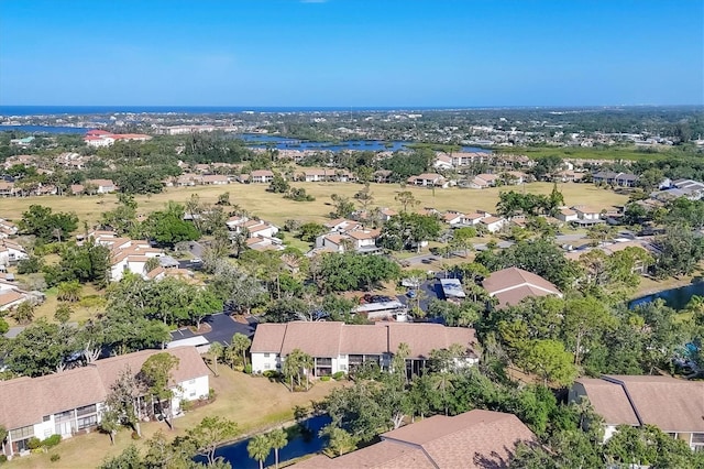 752 White Pine Tree Rd Unit 101, Venice, FL 34285 - birds eye view of property with a water view and a residential view