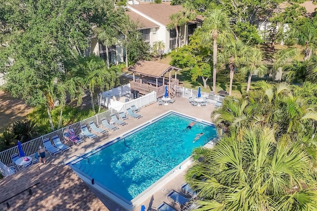 752 White Pine Tree Rd Unit 101, Venice, FL 34285 - pool with a patio area and fence