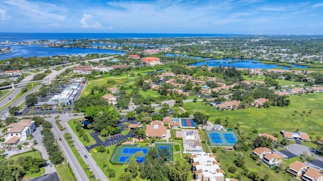 752 White Pine Tree Rd Unit 101, Venice, FL 34285 - birds eye view of property featuring a water view and a residential view
