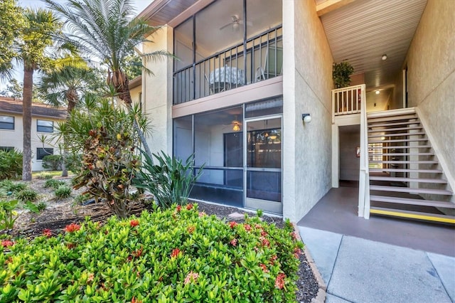 752 White Pine Tree Rd Unit 101, Venice, FL 34285 - view of exterior entry featuring stucco siding