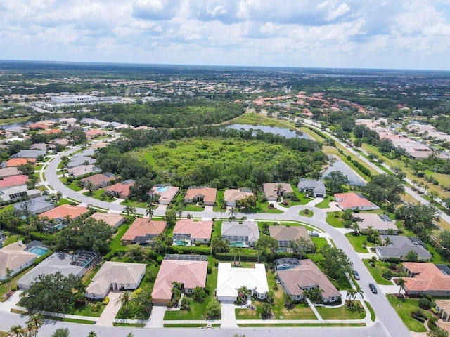 5106 Far Oak Cir, Sarasota, FL 34238 - bird's eye view with a residential view and a water view