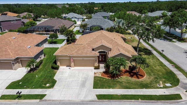 bird's eye view with a residential view