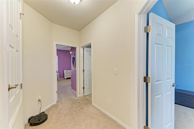 7822 110th Ave E, Parrish, FL 34219 - corridor featuring baseboards, light carpet, and a textured ceiling