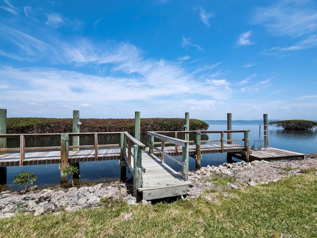 2282 Harbour Court Dr, Longboat Key, FL 34228 - view of dock with a water view