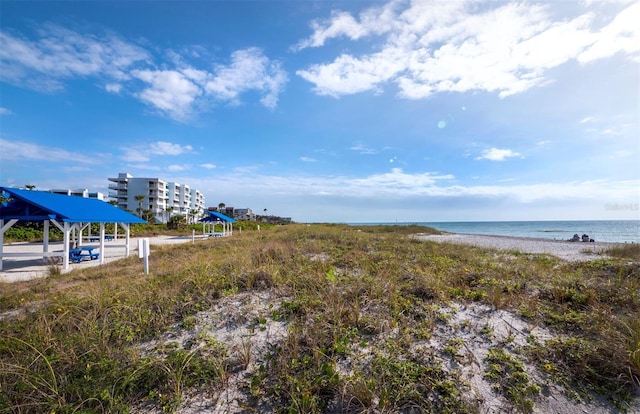 2282 Harbour Court Dr, Longboat Key, FL 34228 - water view featuring a gazebo and a view of the beach