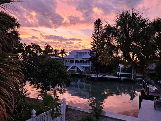 501 Key Royale Dr, Holmes Beach, FL 34217 - water view with a boat dock