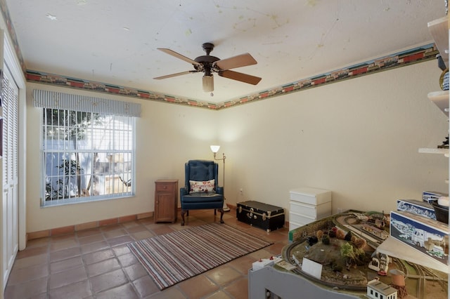 3209 2nd Ave W, Bradenton, FL 34205 - sitting room featuring a ceiling fan and plenty of natural light