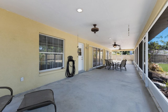 3209 2nd Ave W, Bradenton, FL 34205 - view of patio / terrace featuring fence and ceiling fan