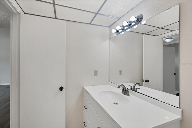 5800 Hollywood Blvd Unit 312, Sarasota, FL 34231 - bathroom with a drop ceiling and vanity
