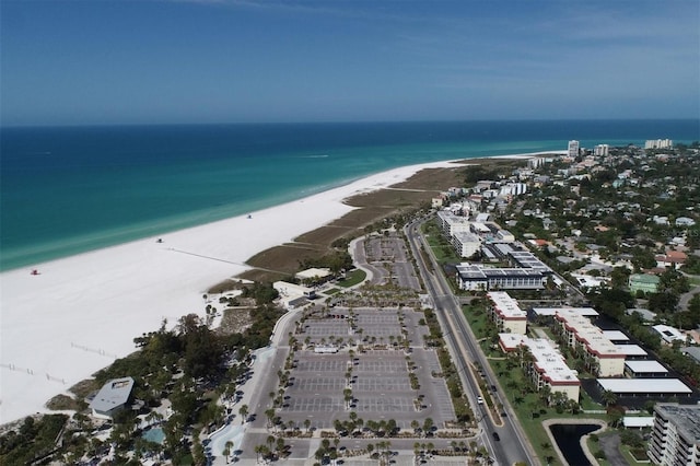 5800 Hollywood Blvd Unit 312, Sarasota, FL 34231 - birds eye view of property featuring a water view and a view of the beach