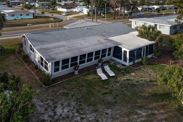 drone / aerial view with a residential view