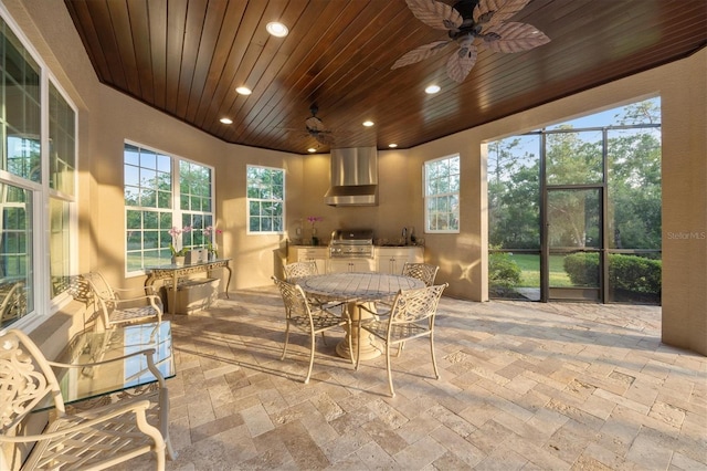 view of sunroom