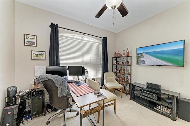 6546 Blue Grosbeak Cir, Lakewood Ranch, FL 34202 - carpeted office space featuring a ceiling fan