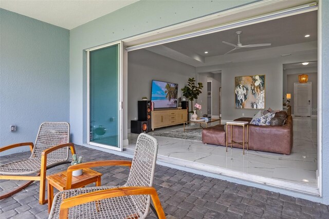 13319 Deep Blue Pl, Bradenton, FL 34211 - view of patio with ceiling fan