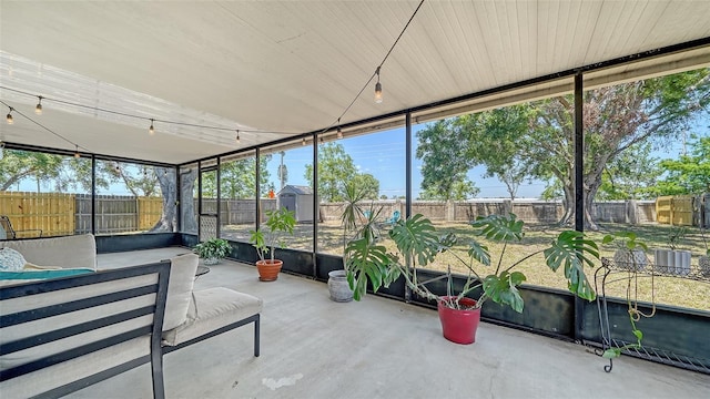 view of sunroom