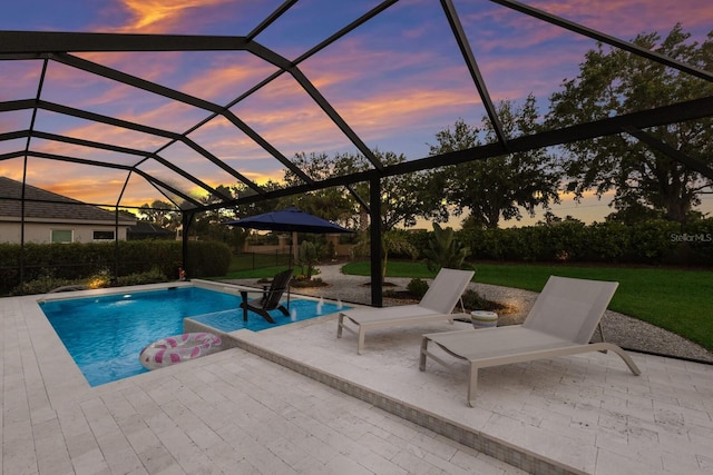 14210 9th Ter NE, Bradenton, FL 34212 - outdoor pool featuring a patio area and a lanai