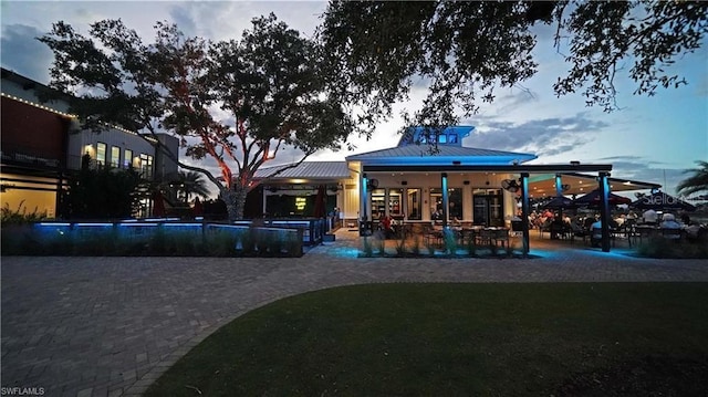 surrounding community with a patio