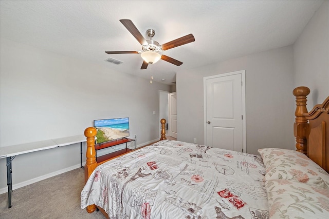1723 Fred Ives St, Ruskin, FL 33570 - bedroom featuring baseboards, ceiling fan, visible vents, and carpet