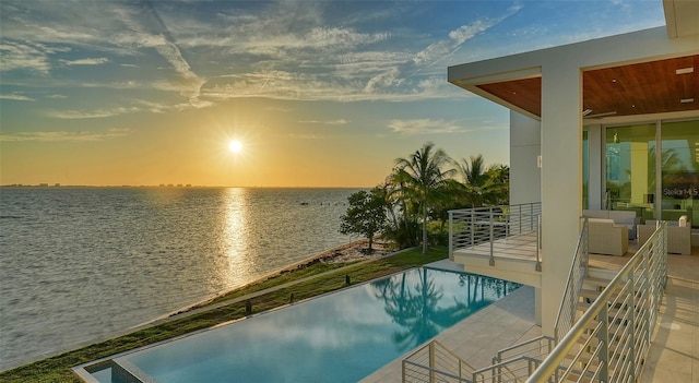 4123 Bay Shore Rd, Sarasota, FL 34234 - view of pool featuring a water view