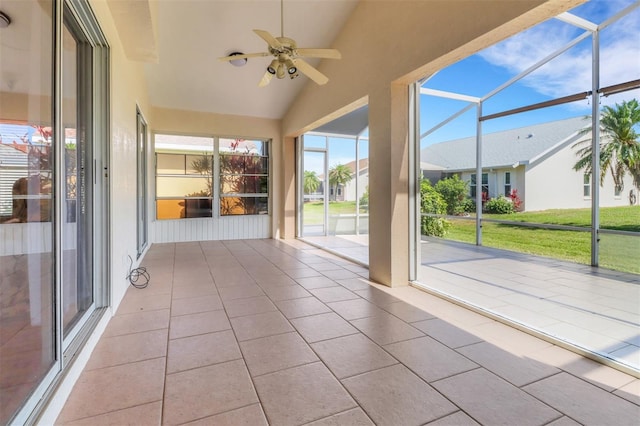 3640 Gloxinia Dr, North Fort Myers, FL 33917 - unfurnished sunroom with ceiling fan