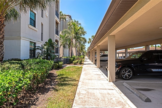 surrounding community with covered parking