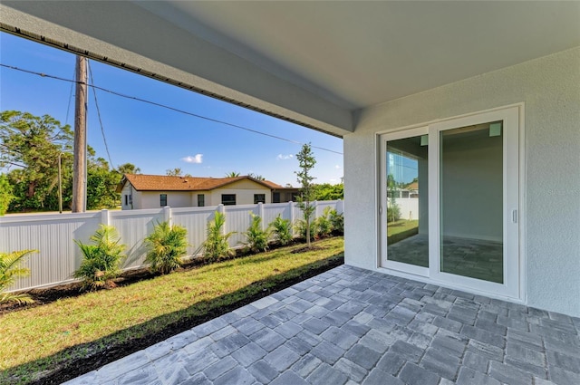 view of patio / terrace with a fenced backyard