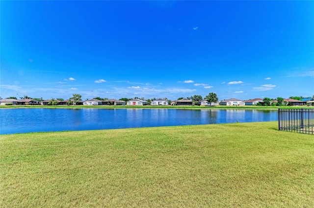 property view of water featuring a residential view