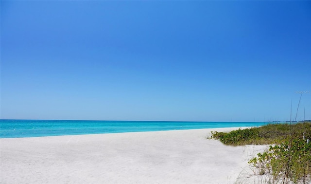 property view of water with a view of the beach