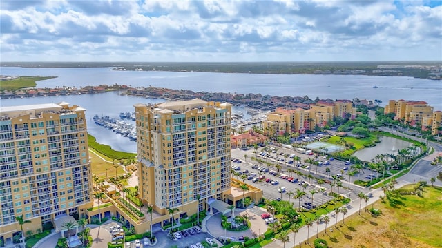 130 Riviera Dunes Way Unit 502, Palmetto, FL 34221 - birds eye view of property with a view of city and a water view