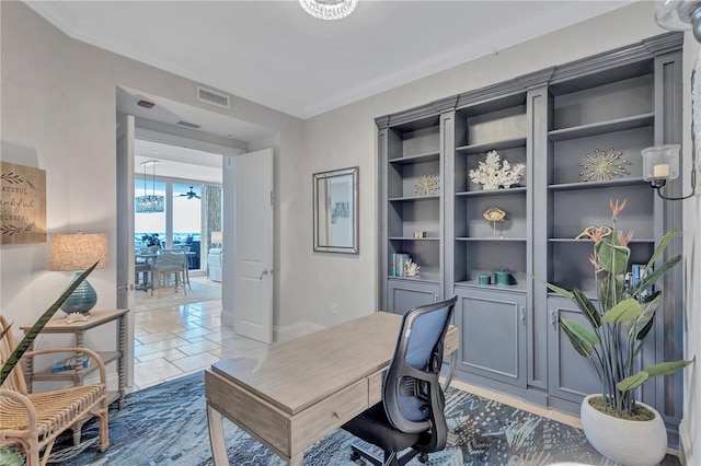 130 Riviera Dunes Way Unit 502, Palmetto, FL 34221 - office space with baseboards and visible vents