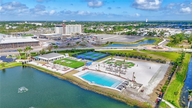 130 Riviera Dunes Way Unit 502, Palmetto, FL 34221 - aerial view featuring a water view