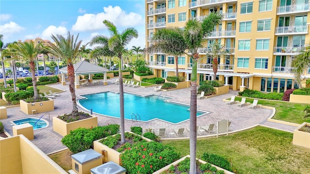 130 Riviera Dunes Way Unit 502, Palmetto, FL 34221 - pool with a gazebo and a patio area