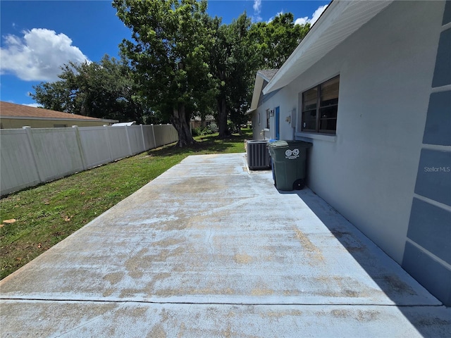 2204 34th St W, Bradenton, FL 34205 - view of patio with central air condition unit and fence