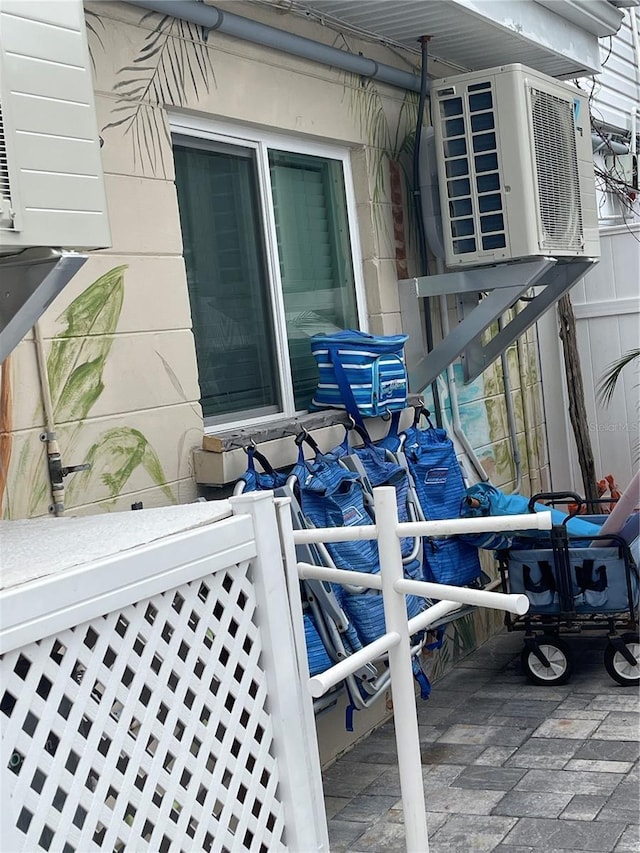 exterior space with ac unit