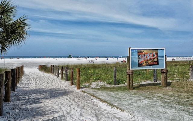water view featuring a beach view