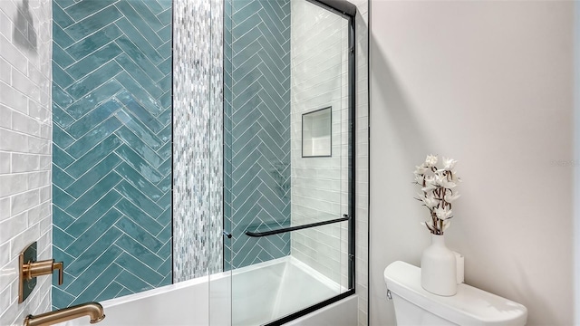 8001 20th Pl W, Bradenton, FL 34209 - full bath with bath / shower combo with glass door and toilet