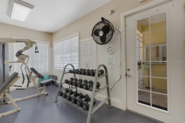 view of workout room